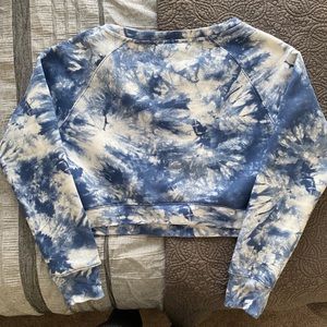 Balance Athletica cropped tie dye sweatshirt.